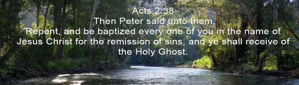 Repent be baptized in Jesus Name receive the Holy Spirit is our statement of faith